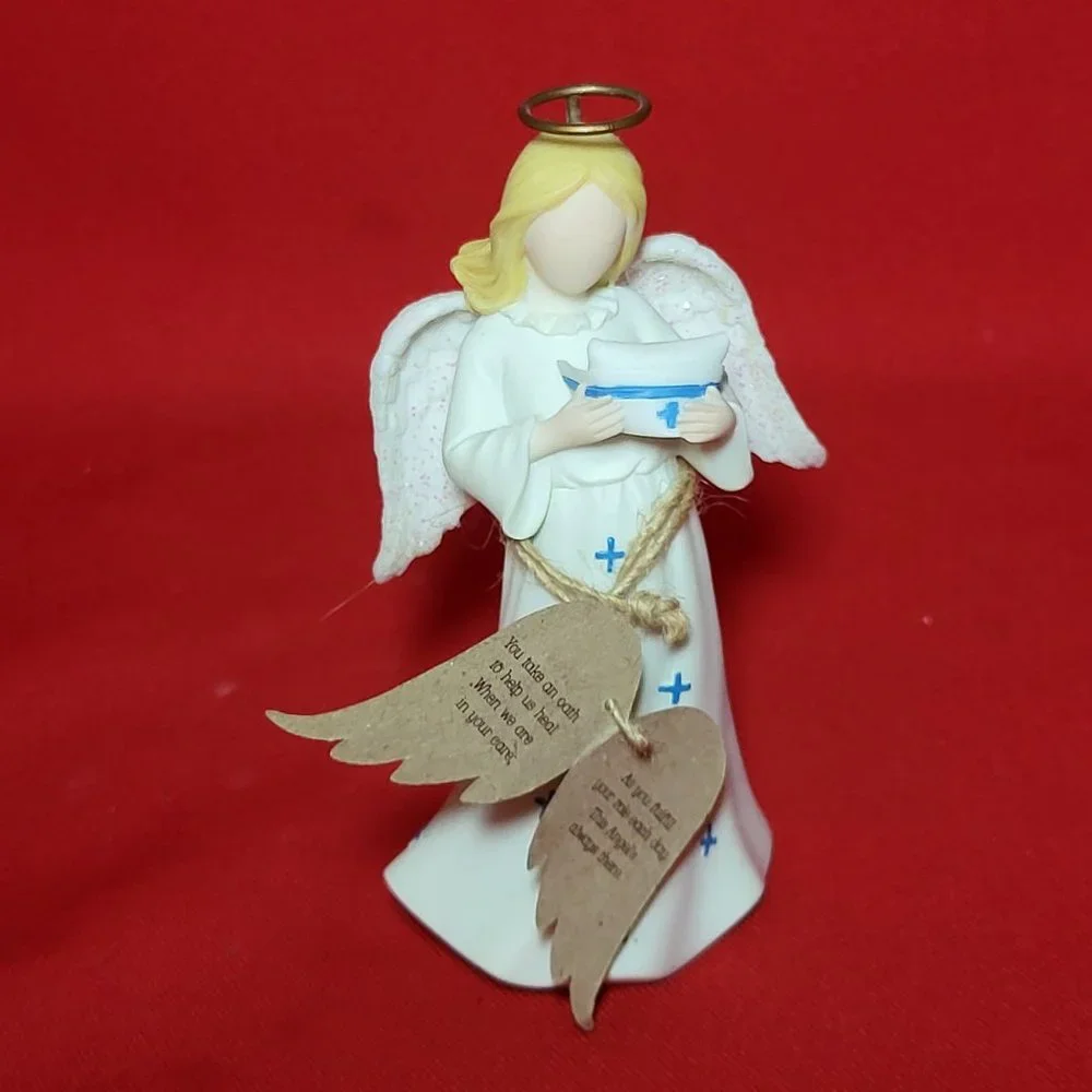 Nurse Angel Holding Nurse Cap Faithful Guardians Figurine Decor FG9-9188